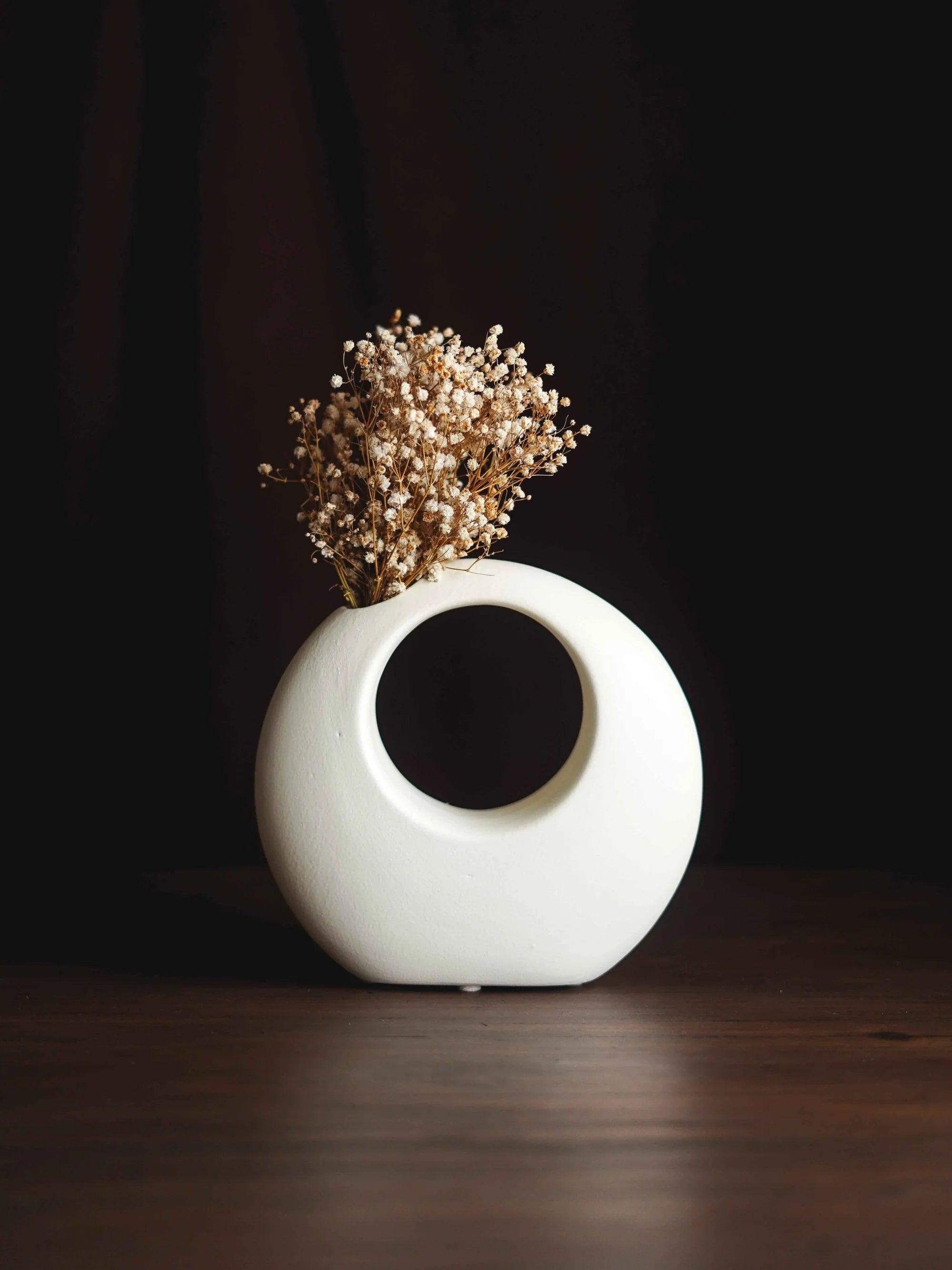 CerAmor Cerâmica Jarras - Jarra flores em cerâmica portuguesa na cor branca