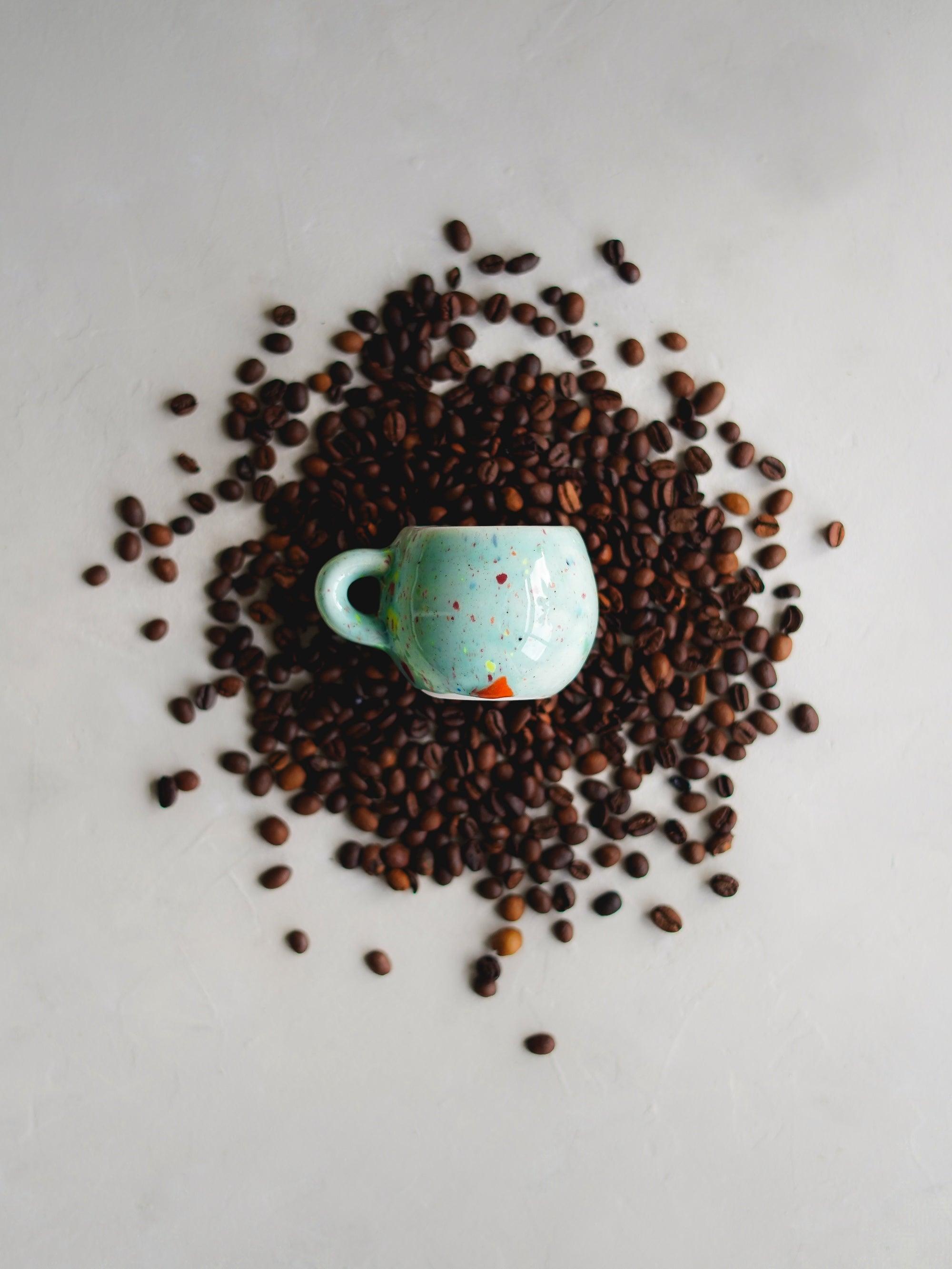 CerAmor Chávenas de Café - Chávena de café em ceramica portuguesa colorida na cor verde