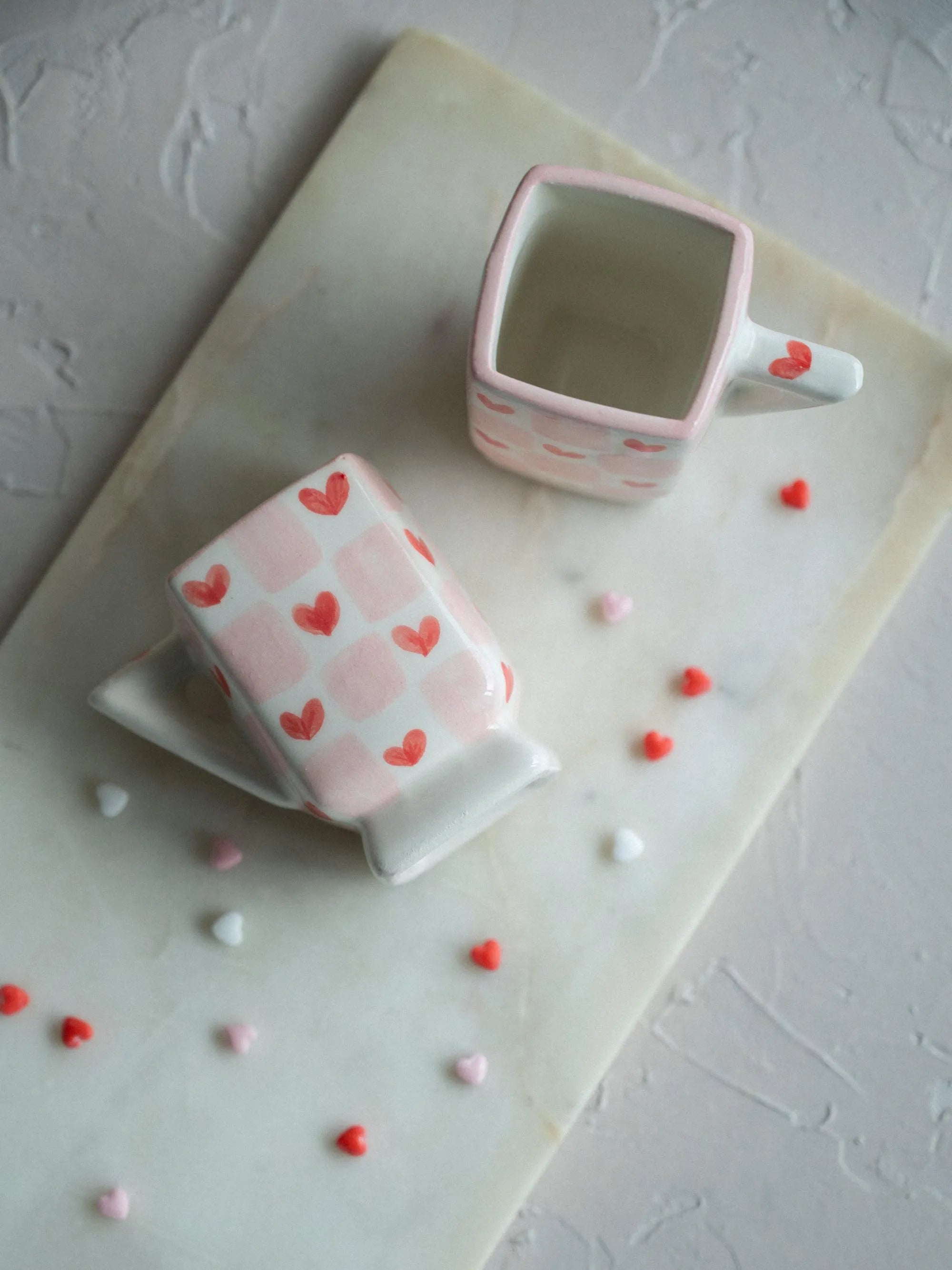 Conjunto 2 chávenas de café Xadrez