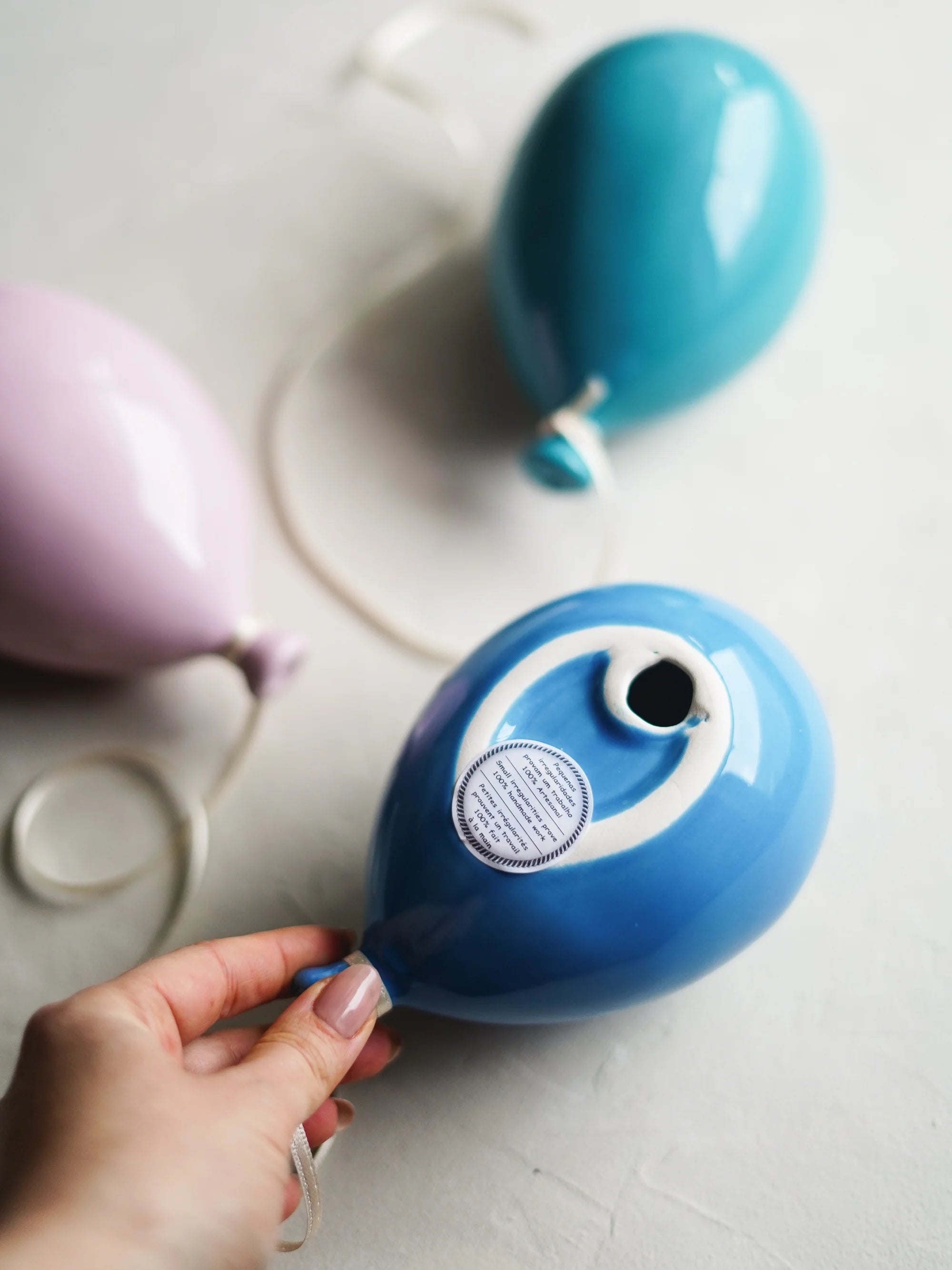 CerAmor Cerâmica para Parede - Balão em cerâmica feita à mão