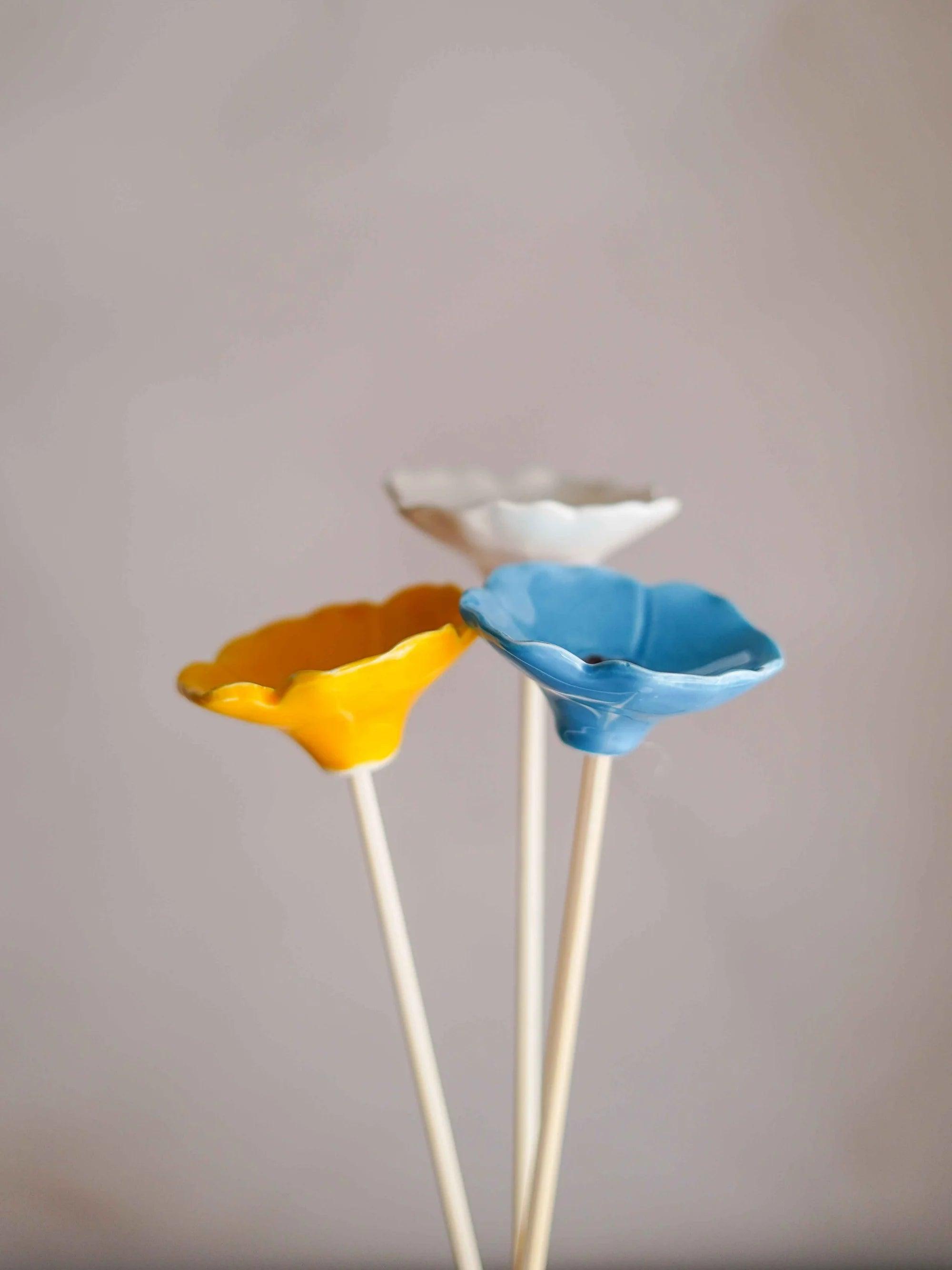 CerAmor Flores Ceramica - Flor de ceramica Papoila 