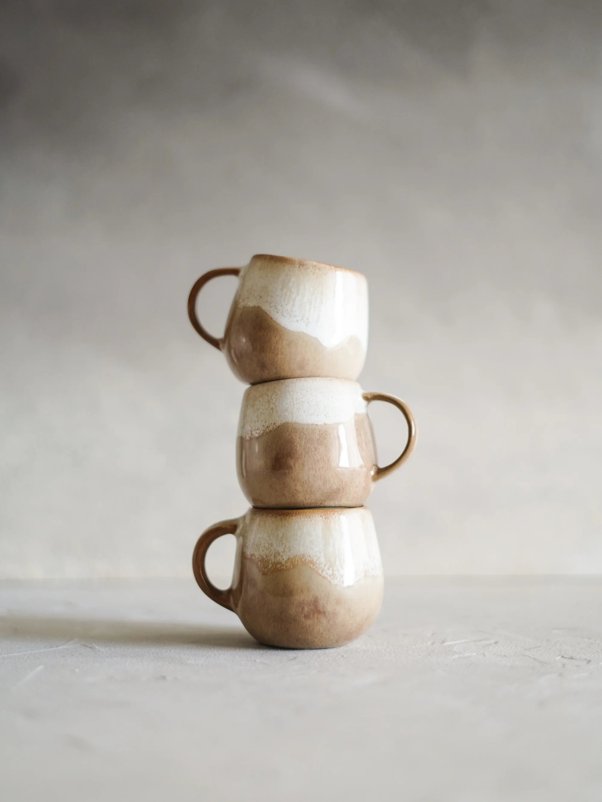 CerAmor Chávenas de Café - Chávena de café em ceramica portuguesa em tons bege e castanho