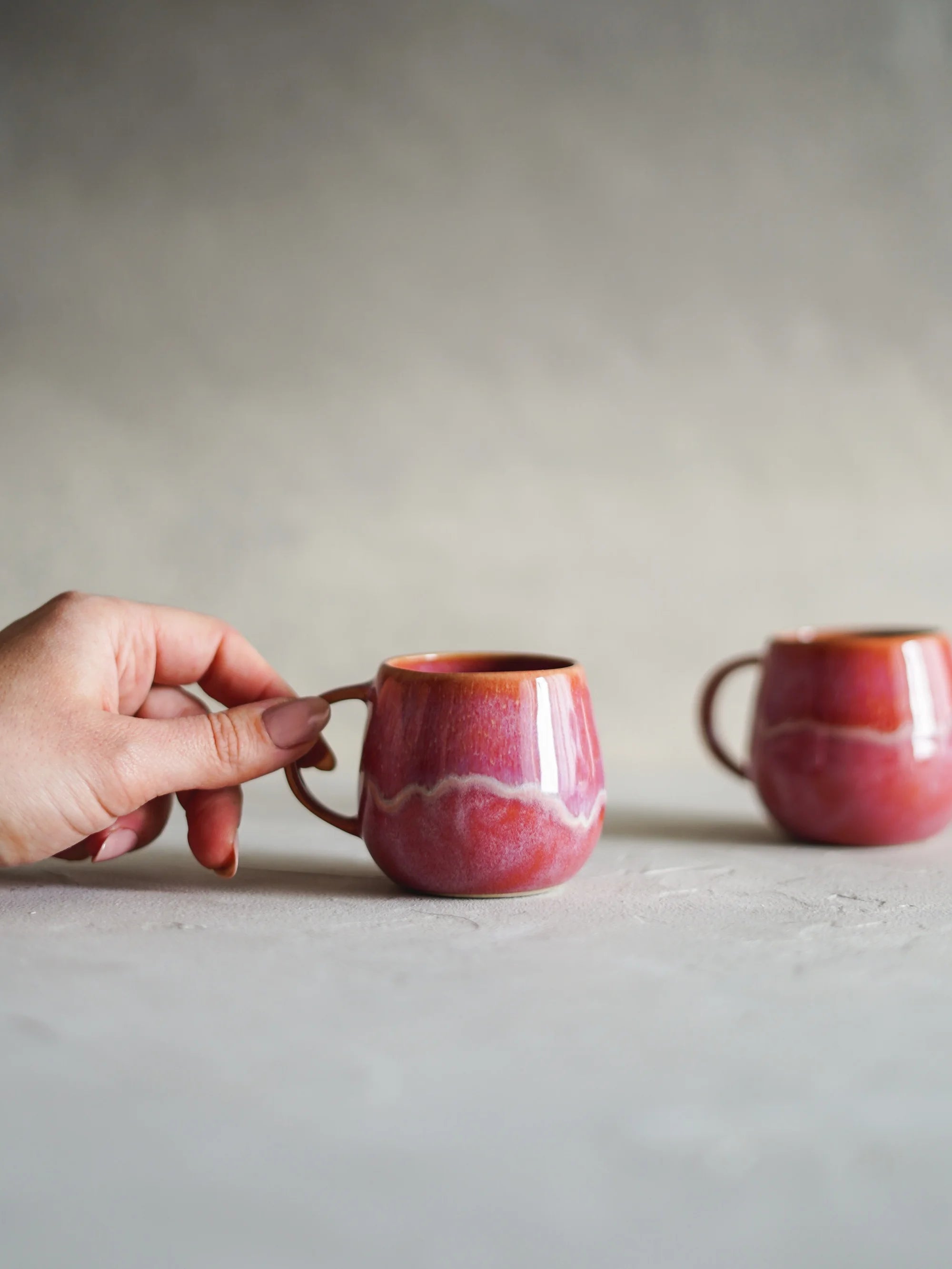 CerAmor Chávenas de Café - Chávena de café em ceramica portuguesa em tons rosa