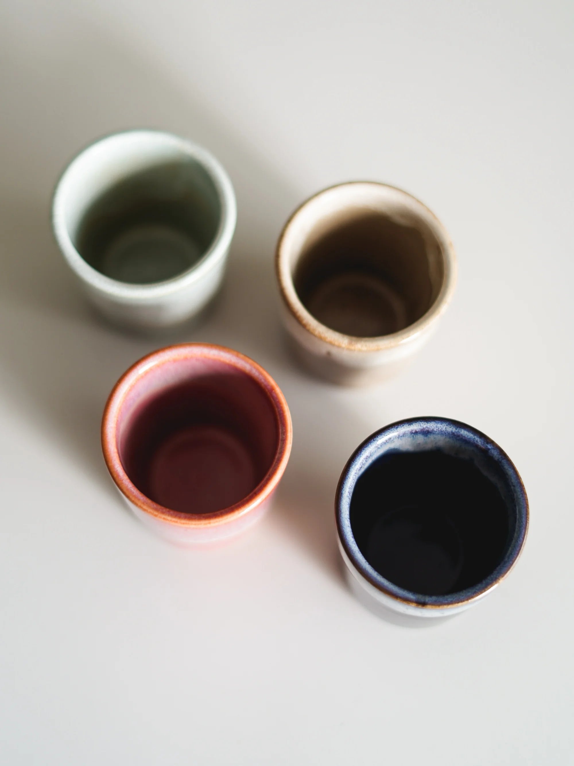CerAmor Copos Ceramica - Copo café cerâmica nas cores azul, rosa, bege e verde água