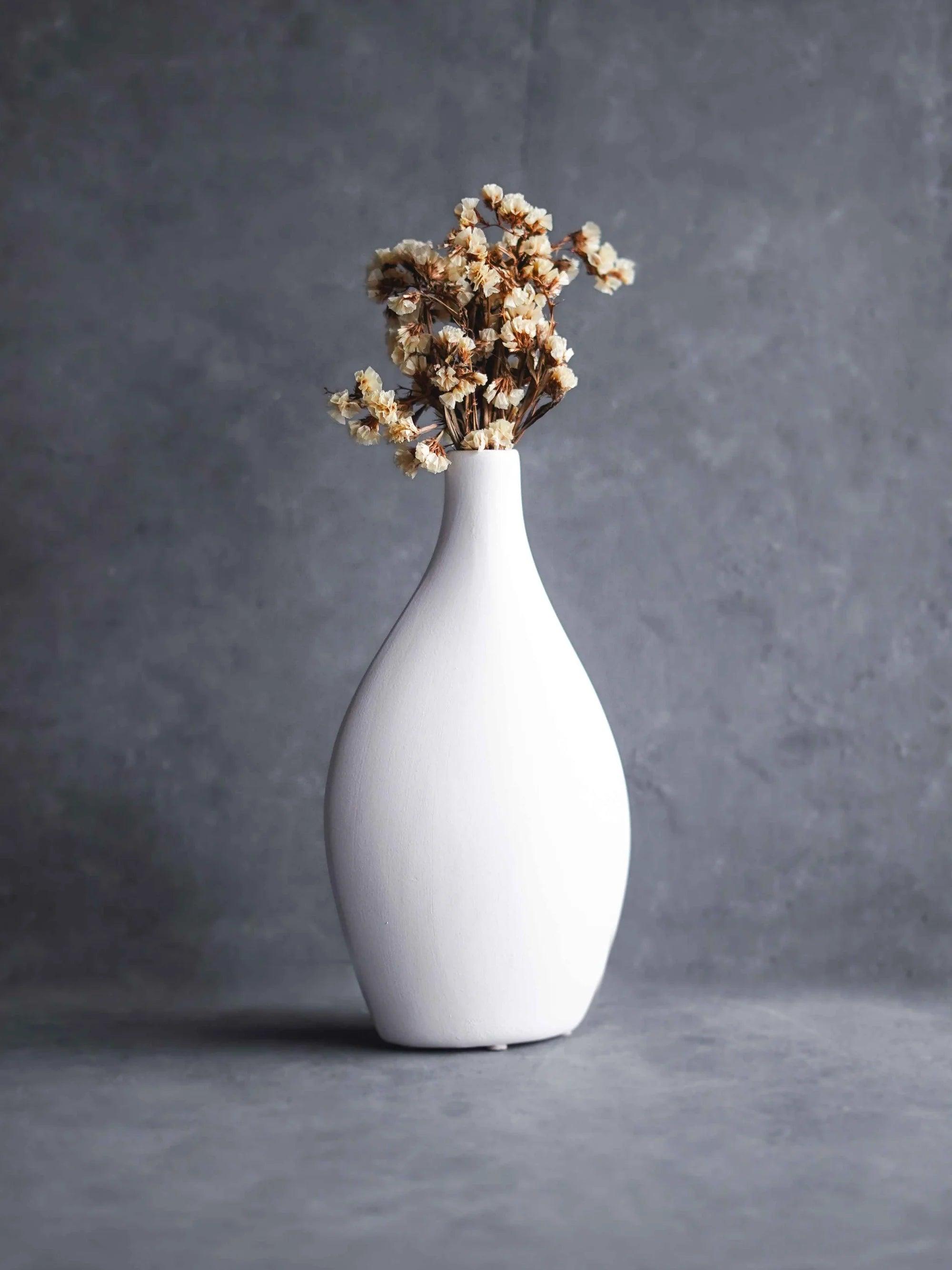 CerAmor Cerâmica Jarras - Jarra flores em cerâmica portuguesa branca