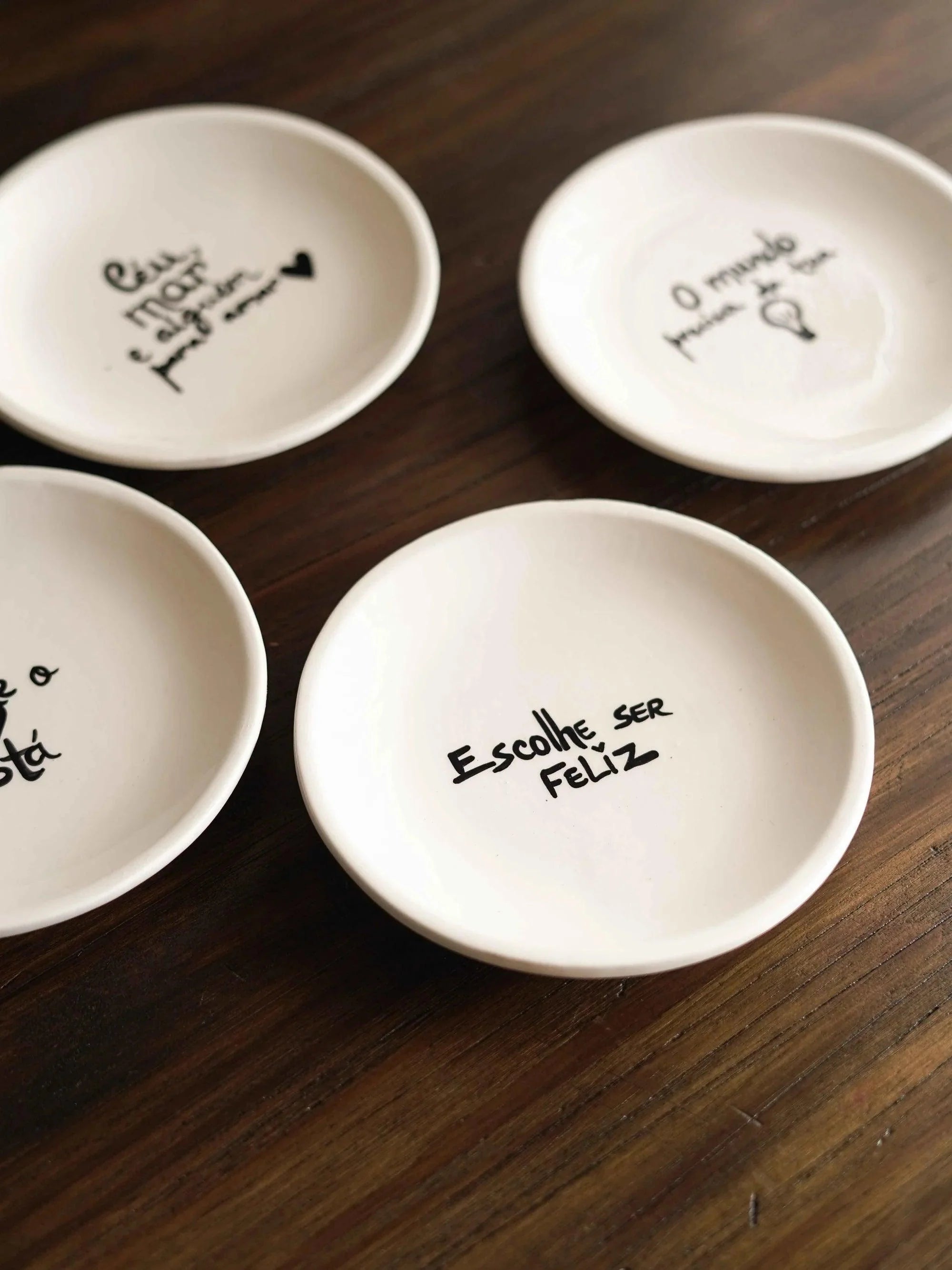 CerAmor Pratos Ceramica - Prato de cerâmica com frase