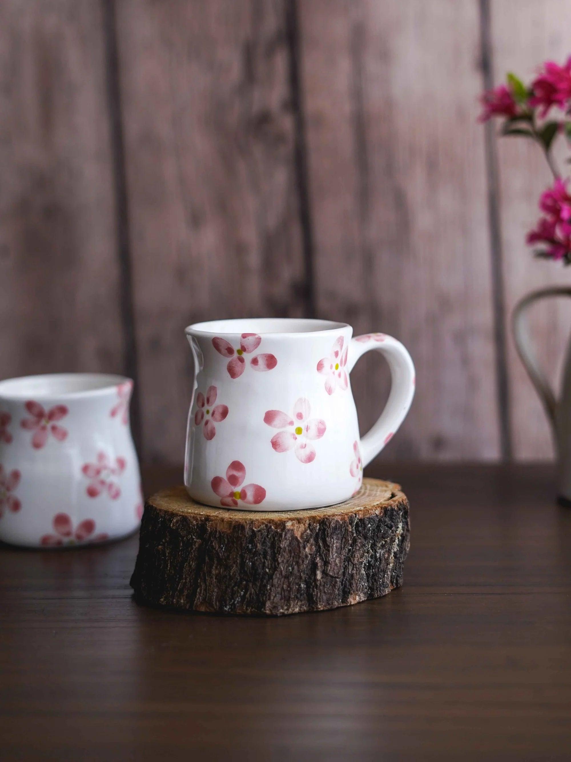 CerAmor Canecas Ceramica - Caneca em ceramica com motivo flor de cerejeira